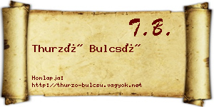 Thurzó Bulcsú névjegykártya